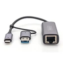 Αντάπτορας Δικτύου USB Digitus USB-C Gigabit 2.5G USB-C+USB A