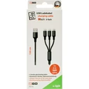 Καλώδιο USB 2GO 3 in 1 - Black - 150cm for Apple 8-Pin 1.5m