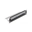 Patch Panel Delock 10" Keystone 12 Port Entl.schiene 1HE schw