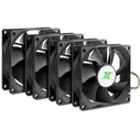 Case Fan Set Για Καμπίνα Δικτύου Inter-Tech 80*80*25 IPC 4xFan 80mm, Black
