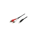 Καλώδιο RCA Logilink 1x 3,5mm -> 2x Cinch M/M 5.00m bk