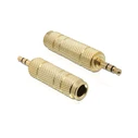 Αντάπτορας 3.5 Delock to 6,3mm male / female gold