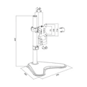 Βάση Monitor LogiLink TIS 13"-32" 1TFT 1joint black Max.8KG, 88mm Arm