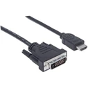 Καλώδιο HDMI Manhattan A -> DVI(24+1) M/M 1.80m sw