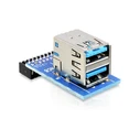Αντάπτορας USB Delock Pinheader to 2x A f/f horizontal
