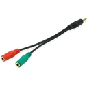 Αντάπτορας Ήχου Equip 3.5mm 1x/2x M/F 0.15m Y-Cable