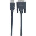 Καλώδιο HDMI Manhattan 1.3 to DVI-D DualLink M/M 3.0m bulk