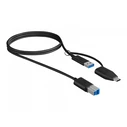 Καλώδιo USB IcyBox USB 3.2 (Gen 1) Type B to Type A & Type C 1m