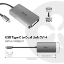 Αντάπτορας USB Club3D 3.2 Typ C > DVI-D active male / female