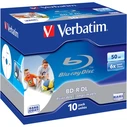 BD-R Verbatim 50GB 10pcs Jew.C 6x Wide printable
