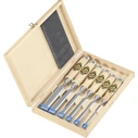 Σκαρπέλα Kirschen Firmer Set 6pcs 1101 HK in wooden box 1101000