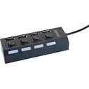 USB Hub Schwaiger 4-fach 2.0A socket Passiv black