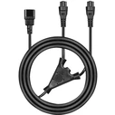 Καλώδιο Τροφοδοσίας Lindy IEC-Y-C14 to 2x C5 2.5m