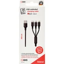 Καλώδιο USB 2GO 3 in 1 - Black - 300cm