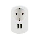 Φορτιστής Πρίζας Schwaiger USB charging adapter 230V with socket white
