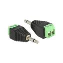 Βύσμα Delock Terminal Block 2Pin -> 3.5mm jack male
