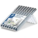 Πενάκια Staedtler pigment liner black 8ST Box