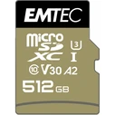 Κάρτα Μνήμης microSD 512GB Emtec SDXC (CLASS10) Speedin V30 A1 4K Adapt
