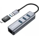 USB Hub GrauGear 3x 3.0 Ports Type-A+ Gbit LAN retail