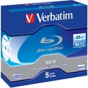 BD-R Verbatim 25GB 6x White Blue Surface Hard Coat 5pcs