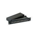 Patchpanel Δικτύου EFB Mini STP 12xRJ45 Cat.6A,10" 1HE,Black