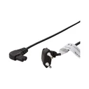 Καλώδιο Τροφοδοσίας LogiLink Euro plug 90°IEC plug 90°0.75m bk