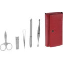 Αξεσουάρ Νυχιών Zwilling TWINOX Asian Competence Neat's leather case, red, 5 pc.