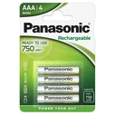 Επαναφορτιζόμενες Μπαταρίες 1x4 Panasonic NiMH Micro AAA 750 mAh Rechargeable Evolta