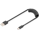 Καλώδιo USB Digitus 2.0 - USB - A to USB - C spiral