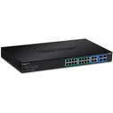 Network Switch TRENDnet 20-port Gigabit Web Smart POE+ w/ 2 SFP