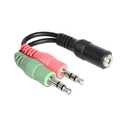 Αντάπτορας 3.5 Delock 4pin to 2x 3,5mm Bu/St