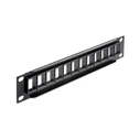 Patch Panel Delock 1HE 12 Keystone Ports Black