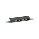 Patchpanel Δικτύου EFB Mini STP 12xRJ45 Cat.6A,10" 1HE,Black