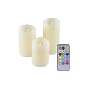 Λάμπα κερι Olympia IOIO LED wax candle set LED 48 Set of 3