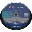 BD-R Verbatim 25GB 10pcs Spindel 6x White Blue Surface