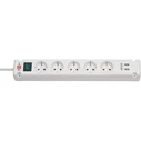 Πολύπριζο με USB Brennenstuhl Bremounta 5fach+USB white 3m