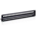 Patch Panel Equip 48x RJ45 Cat6A 19" 1HE for Keystone Black