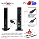 Docking Station Club3D 4K 60Hz USB3 to6xUSB3/2xDP/LAN/Audio bl. retail