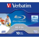 BD-R Verbatim 50GB 10pcs Jew.C 6x Wide printable