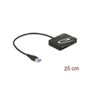 Card Reader Delock for XQD/SD/Micro SD + USB Typ-A Port