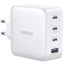 Φορτιστής Πρίζας Ugreen USB-A+3xUSB-C 100W GaN Tech Fast EU White
