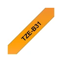 Ταινία Ετικετογράφου Brother P-Touch TZe-B31 Laminated - 12mm x 5mm - Black on Signal Orange