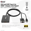 Αντάπτορας HDMI Club3D Adapter VGA + USB-A > 0,6m M/F