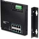 Network Switch Trendnet 10-Port Industrial Gigabit PoE+ WallMount Front Acc