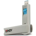 Kλειδαριά Lindy USB Type C port lock blue