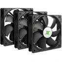 Case Fan 12cm Inter Tech 120*120*25 IPC fan set 3x fan 120mm black