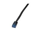 Καλώδιο Δικτύου Logilink FlachRJ45 U/UTP Cat6 7.50m Black