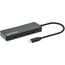 USB Hub Manhattan 7-Port C-Stecker A-socket 5Gbit/s schwar