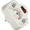 Πολύπριζο Hama Multi Socket 3-fold adapter with switch white