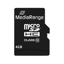 Κάρτα Μνήμης microSD 4GB MediaRange SD CL.10 inkl. Adapter